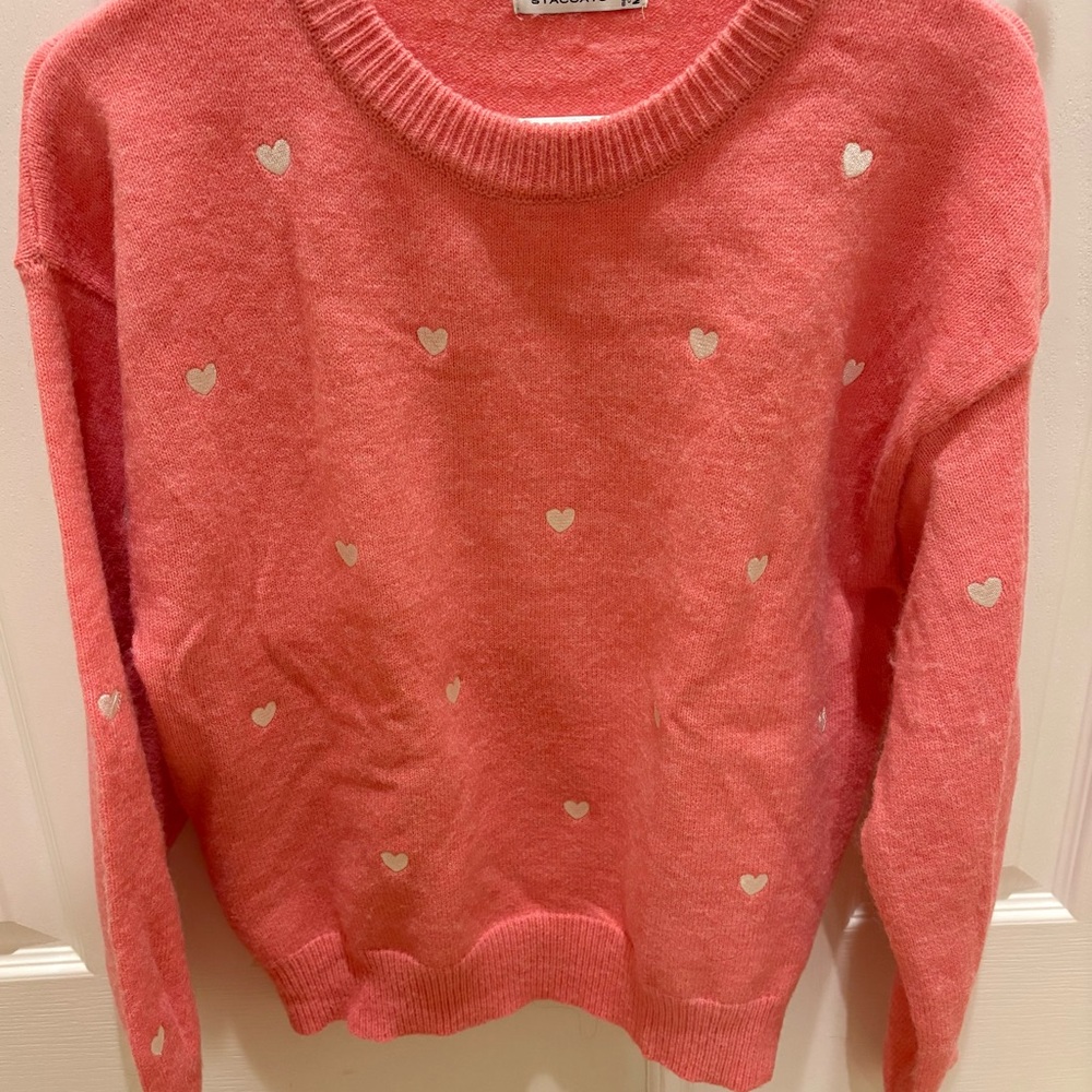 NWOT Staccato Pink Heart Sweater,M/L - Picture 6 of 8